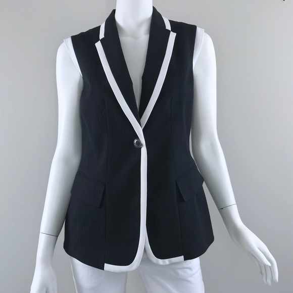 {Etcetera} “Deuce” Black & White Vest, $275 - Picture 2 of 9